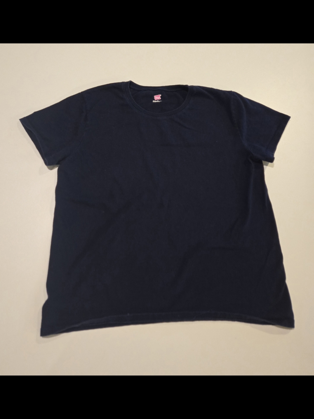 Hanes Women's Navy Short Sleeve Crew Tee